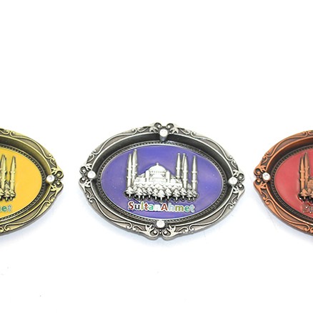 İstanbul Temalı Metal Magnet Sultanahmet Kabartmalı İstanbul Temalı Metal Magnet Sultanahmet Kabartmalı