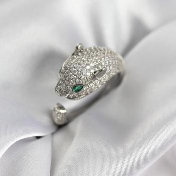 Jaguar Model Gümüş Renk Zirkon Taşlı Kadın Yüzük Jaguar Model Gümüş Renk Zirkon Taşlı Kadın Yüzük