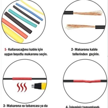 Kablo Koruyucu Makaron Seti 560 Parça Kablo Koruyucu Makaron Seti 560 Parça