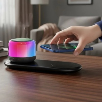 Kablosuz Şarj Standlı Bluetooth Hoparlör Kablosuz Şarj Standlı Bluetooth Hoparlör
