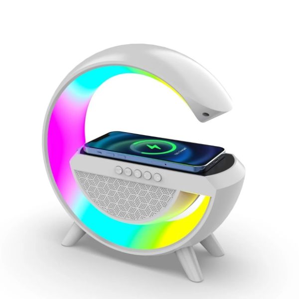 Kablosuz Şarj Standlı RGB Hoparlör Kablosuz Şarj Standlı RGB Hoparlör