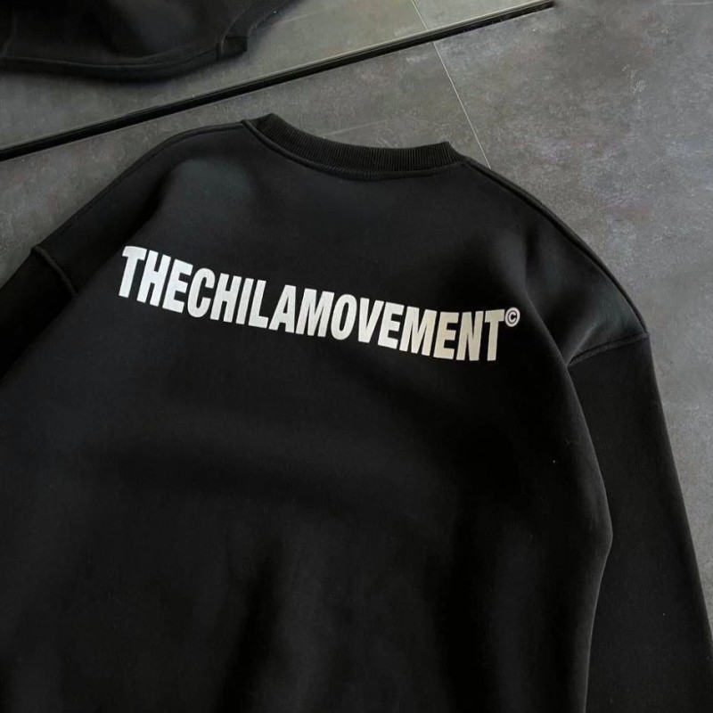 Kadın 3 iplik Kışlık pamuklu Bisiklet Yaka Oversize Baskılı SweatShirt - Siyah Kadın 3 iplik Kışlık pamuklu Bisiklet Yaka Oversize Baskılı SweatShirt - Siyah
