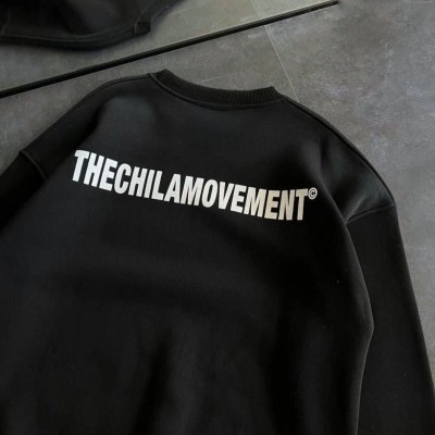 Kadın 3 iplik Kışlık pamuklu Bisiklet Yaka Oversize Baskılı SweatShirt - Siyah Kadın 3 iplik Kışlık pamuklu Bisiklet Yaka Oversize Baskılı SweatShirt - Siyah