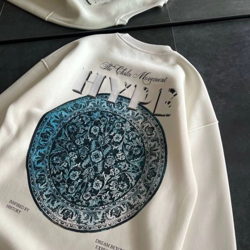Kadın 3 İplik Pamuklu Bisiklet Yaka Baskılı SweatShirt - Beyaz Kadın 3 İplik Pamuklu Bisiklet Yaka Baskılı SweatShirt - Beyaz