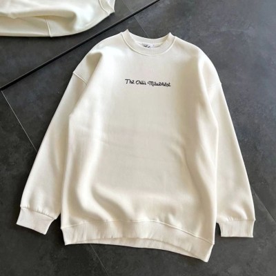 Kadın 3 İplik Pamuklu Bisiklet Yaka Baskılı SweatShirt - Beyaz Kadın 3 İplik Pamuklu Bisiklet Yaka Baskılı SweatShirt - Beyaz