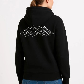 Kadın 3 İplik Pamuklu Kapüşonlu Hoodie Sweatshirt Nihilist Penguen Baskılı - Siyah Kadın 3 İplik Pamuklu Kapüşonlu Hoodie Sweatshirt Nihilist Penguen Baskılı - Siyah