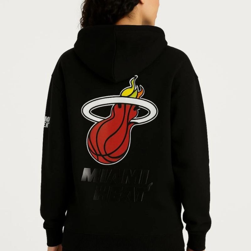 Kadın 3 İplik Pamuklu Kapüşonlu Kanguru Cepli Baskılı Hoodie Sweatshirt - Siyah Kadın 3 İplik Pamuklu Kapüşonlu Kanguru Cepli Baskılı Hoodie Sweatshirt - Siyah
