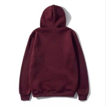 Kadın 3 İplik Pamuklu Kapüşonlu Kanguru Cepli Düz Hoodie Sweatshirt - Bordo Kadın 3 İplik Pamuklu Kapüşonlu Kanguru Cepli Düz Hoodie Sweatshirt - Bordo