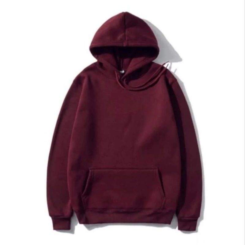 Kadın 3 İplik Pamuklu Kapüşonlu Kanguru Cepli Düz Hoodie Sweatshirt - Bordo Kadın 3 İplik Pamuklu Kapüşonlu Kanguru Cepli Düz Hoodie Sweatshirt - Bordo