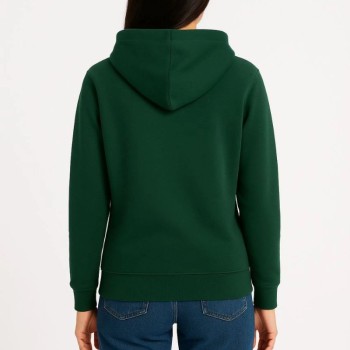 Kadın 3 İplik Pamuklu Kapüşonlu Kanguru Cepli Sweatshirt hoodie - Haki Kadın 3 İplik Pamuklu Kapüşonlu Kanguru Cepli Sweatshirt hoodie - Haki