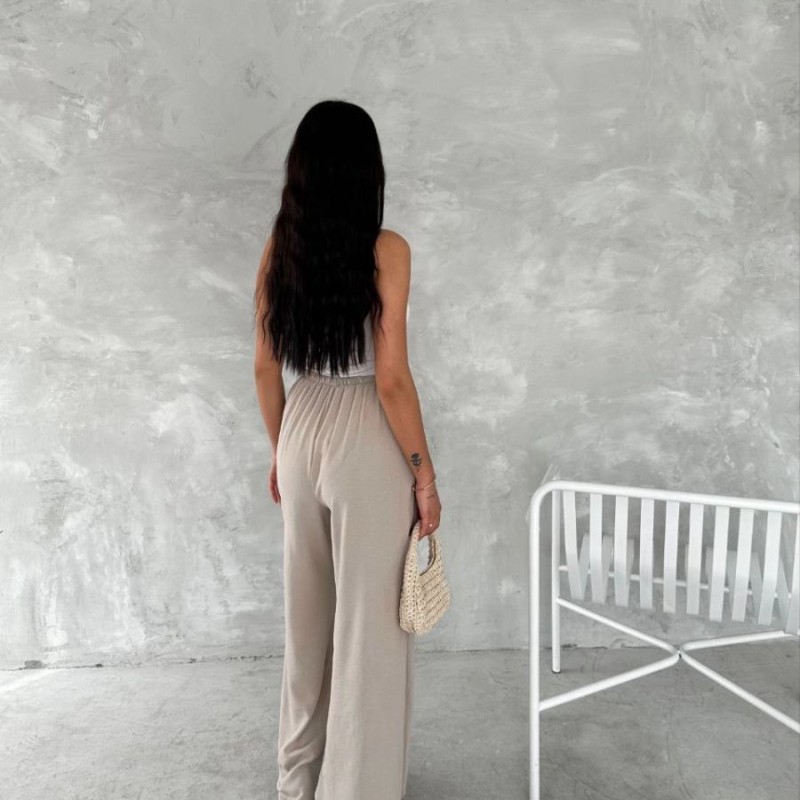 Kadın Ayrobin Oversize Kadın Pantalon - Bej Kadın Ayrobin Oversize Kadın Pantalon - Bej