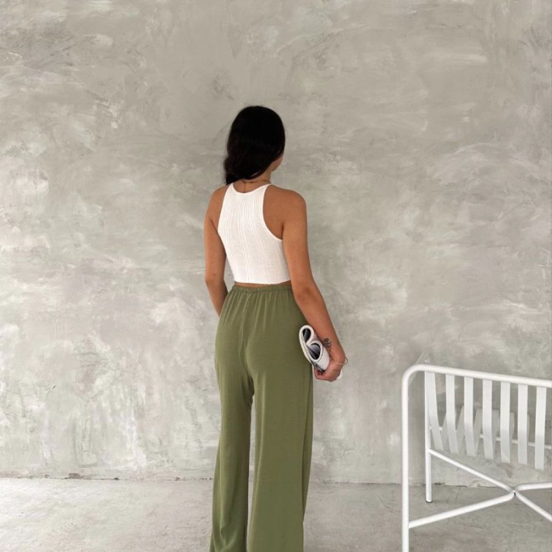 Kadın Ayrobin Oversize Kadın Pantolon - Mint Yeşili Kadın Ayrobin Oversize Kadın Pantolon - Mint Yeşili