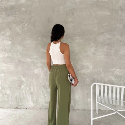 Kadın Ayrobin Oversize Kadın Pantolon - Mint Yeşili Kadın Ayrobin Oversize Kadın Pantolon - Mint Yeşili
