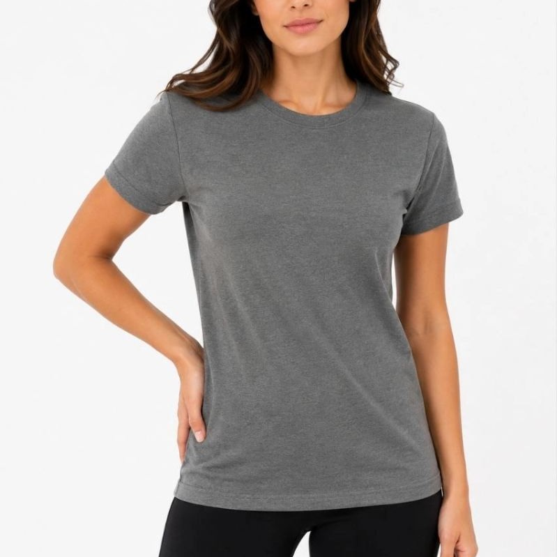 Kadın Basic Tişört Bisiklet Yaka Kısa Kol Günlük Yazlık Slim fit T-Shirt - Antrasit Kadın Basic Tişört Bisiklet Yaka Kısa Kol Günlük Yazlık Slim fit T-Shirt - Antrasit