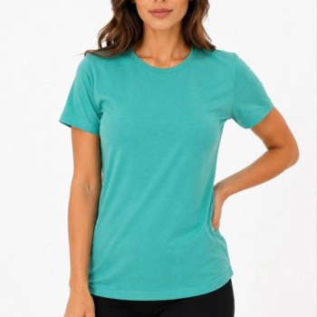 Kadın Basic Tişört Bisiklet Yaka Kısa Kol Günlük Yazlık Slim fit T-Shirt - Su Yeşili Kadın Basic Tişört Bisiklet Yaka Kısa Kol Günlük Yazlık Slim fit T-Shirt - Su Yeşili