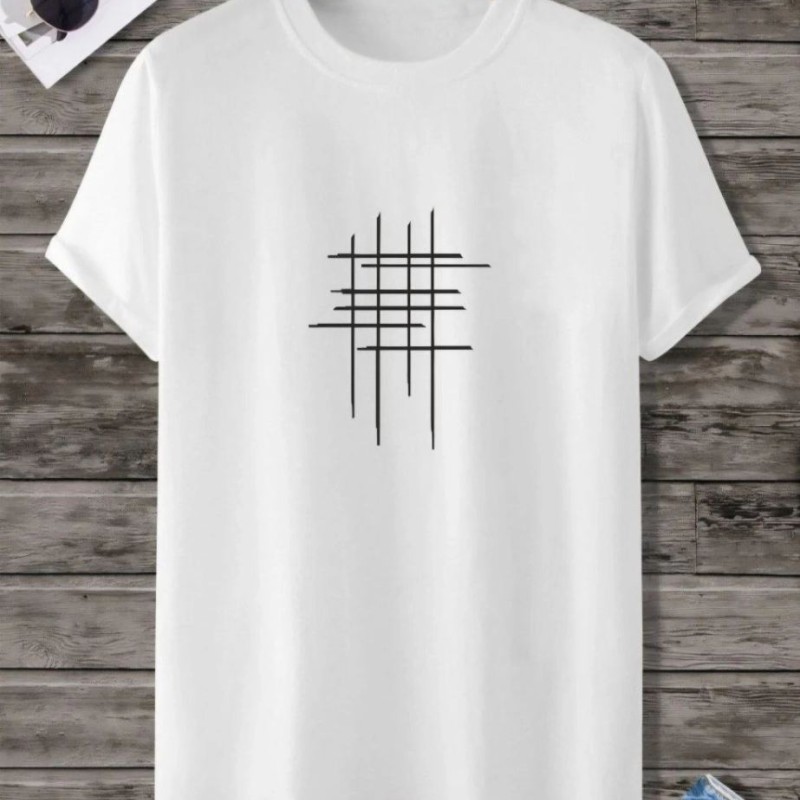 Kadın Baskılı Oversize kısa kol T-Shirt - Beyaz Kadın Baskılı Oversize kısa kol T-Shirt - Beyaz