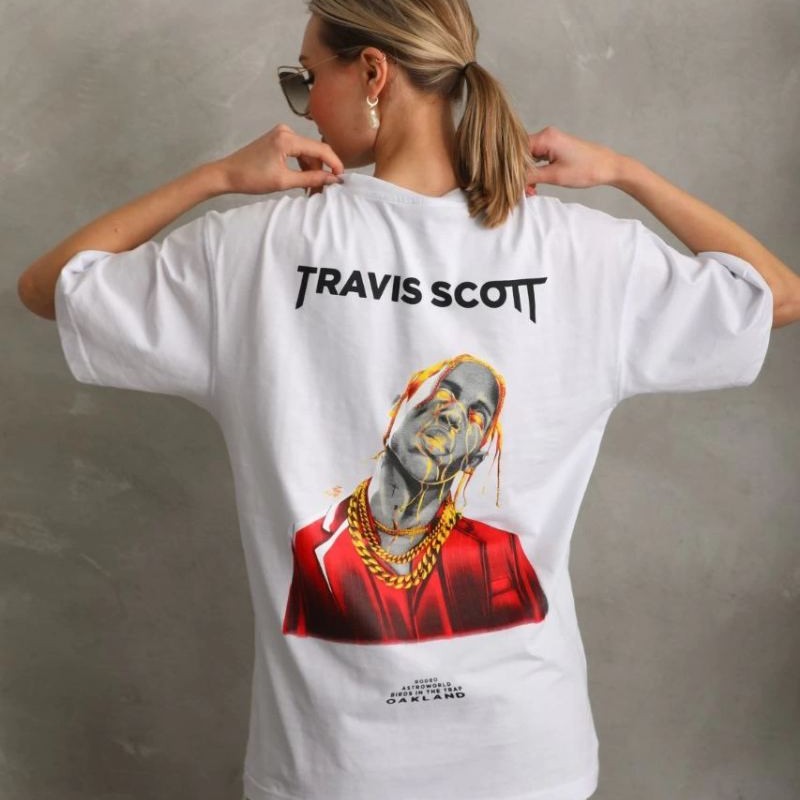 Kadın Baskılı T-Shirt Kısa Kol Bisiklet Yaka Oversize Rahat Kalıp Günlük Tişört - Beyaz Kadın Baskılı T-Shirt Kısa Kol Bisiklet Yaka Oversize Rahat Kalıp Günlük Tişört - Beyaz