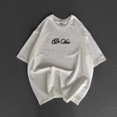 Kadın Baskılı T-Shirt Kısa Kol Bisiklet Yaka Oversize Rahat Kalıp Günlük Tişört - Beyaz Kadın Baskılı T-Shirt Kısa Kol Bisiklet Yaka Oversize Rahat Kalıp Günlük Tişört - Beyaz