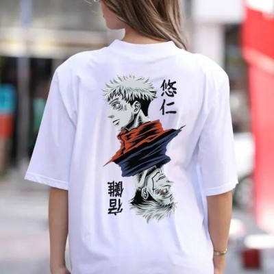 Kadın Baskılı T-Shirt Kısa Kol Bisiklet Yaka Oversize Rahat Kalıp Günlük Tişört - Beyaz Kadın Baskılı T-Shirt Kısa Kol Bisiklet Yaka Oversize Rahat Kalıp Günlük Tişört - Beyaz