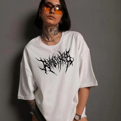 Kadın Baskılı T-Shirt Kısa Kol Bisiklet Yaka Oversize Rahat Kalıp Günlük Tişört - Beyaz Kadın Baskılı T-Shirt Kısa Kol Bisiklet Yaka Oversize Rahat Kalıp Günlük Tişört - Beyaz