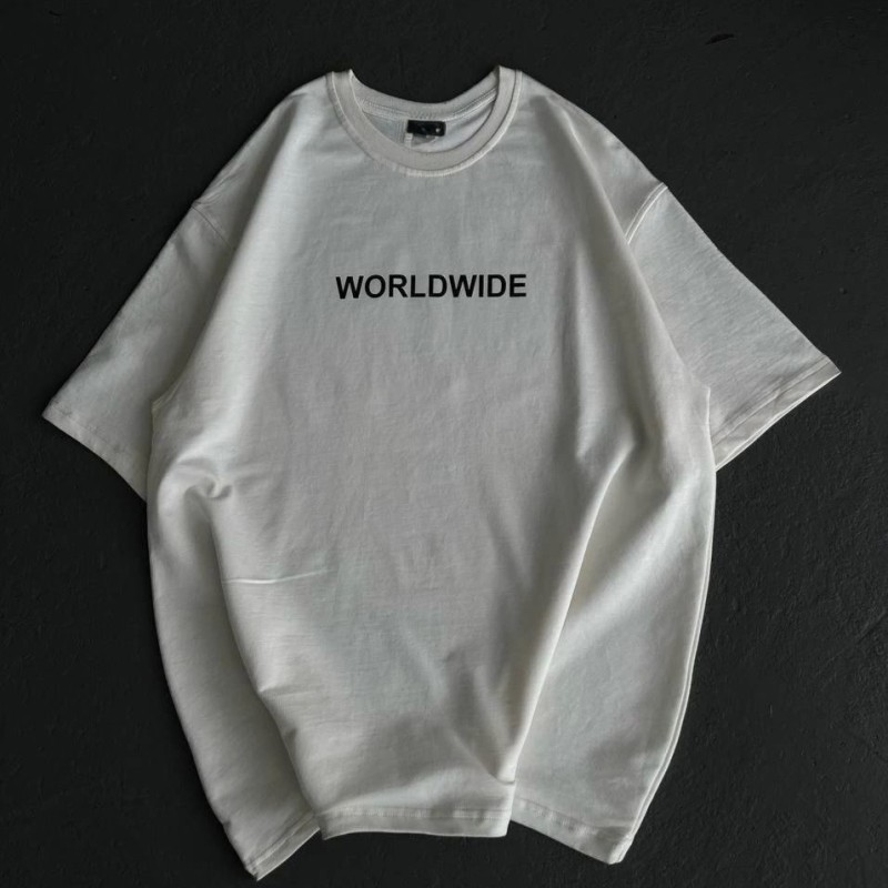 Kadın Baskılı T-Shirt Kısa Kol Bisiklet Yaka Oversize Rahat Kalıp Günlük Tişört - Beyaz Kadın Baskılı T-Shirt Kısa Kol Bisiklet Yaka Oversize Rahat Kalıp Günlük Tişört - Beyaz