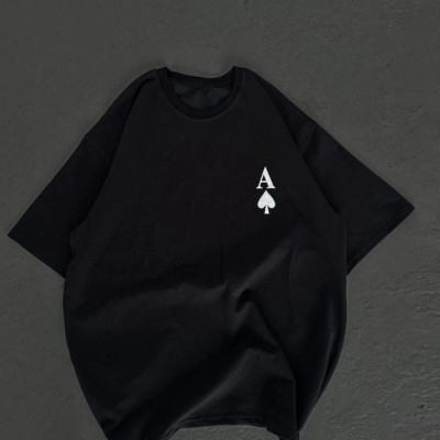 Kadın Baskılı T-Shirt Kısa Kol Bisiklet Yaka Oversize Rahat Kalıp Günlük Tişört - Siyah Kadın Baskılı T-Shirt Kısa Kol Bisiklet Yaka Oversize Rahat Kalıp Günlük Tişört - Siyah