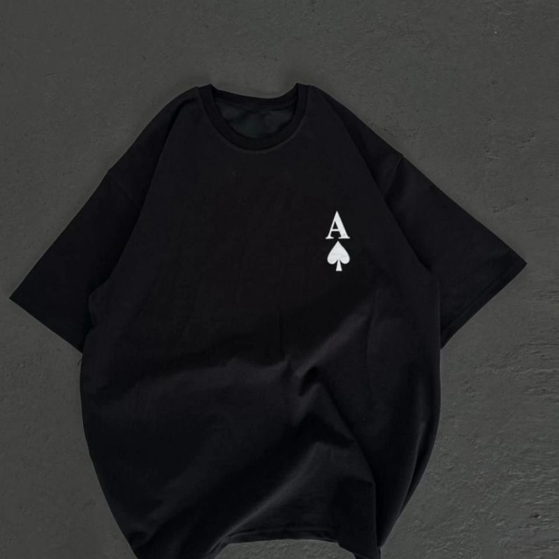 Kadın Baskılı T-Shirt Kısa Kol Bisiklet Yaka Oversize Rahat Kalıp Günlük Tişört - Siyah Kadın Baskılı T-Shirt Kısa Kol Bisiklet Yaka Oversize Rahat Kalıp Günlük Tişört - Siyah