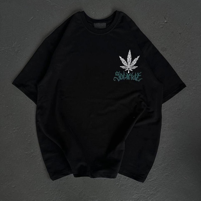 Kadın Baskılı T-Shirt Kısa Kol Bisiklet Yaka Oversize Rahat Kalıp Günlük Tişört - Siyah Kadın Baskılı T-Shirt Kısa Kol Bisiklet Yaka Oversize Rahat Kalıp Günlük Tişört - Siyah