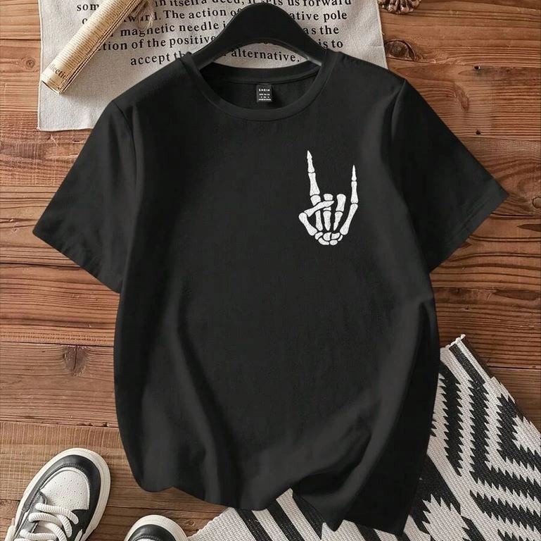 Kadın Baskılı T-Shirt Kısa Kol Bisiklet Yaka Oversize Rahat Kalıp Tişört - Siyah Kadın Baskılı T-Shirt Kısa Kol Bisiklet Yaka Oversize Rahat Kalıp Tişört - Siyah