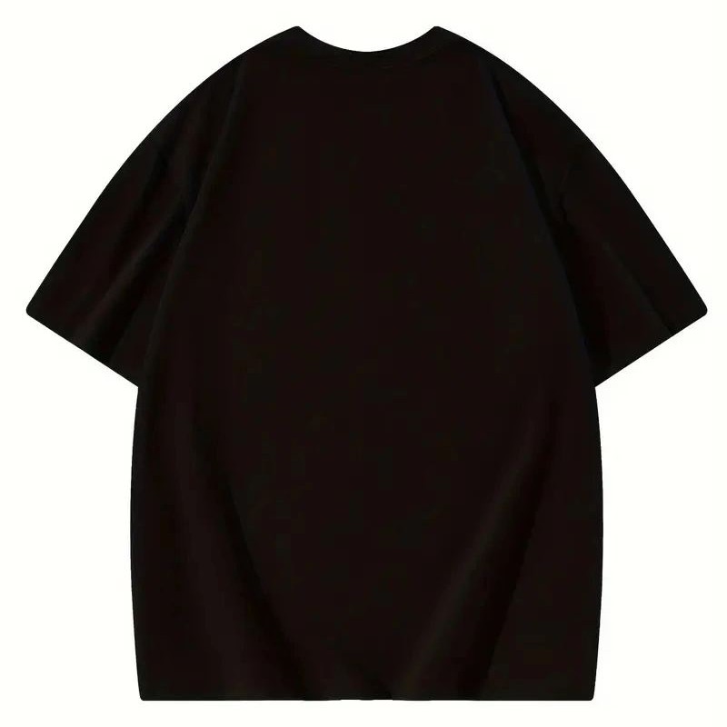 Kadın Baskılı Tişört Bisiklet yaka yazlık Kısa Kol oversize t-shirt - Siyah Kadın Baskılı Tişört Bisiklet yaka yazlık Kısa Kol oversize t-shirt - Siyah