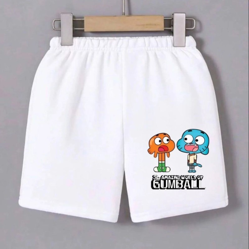 Kadın Beli Lastikli Baskılı Mini Şort - Beyaz Kadın Beli Lastikli Baskılı Mini Şort - Beyaz