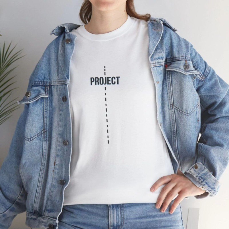 Kadın Bisiklet Yaka Baskılı Kısa kol T-Shirt - Beyaz Kadın Bisiklet Yaka Baskılı Kısa kol T-Shirt - Beyaz