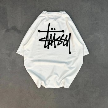 kadın Bisiklet Yaka Baskılı Oversize Kısa kol T-Shirt - Beyaz kadın Bisiklet Yaka Baskılı Oversize Kısa kol T-Shirt - Beyaz