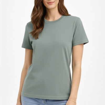Kadın Bisiklet Yaka Yazlık Kısa kol Düz Tişört Regular Kalıp T-shirt - Mint Yeşili Kadın Bisiklet Yaka Yazlık Kısa kol Düz Tişört Regular Kalıp T-shirt - Mint Yeşili