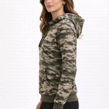 Kadın Kamuflaj Desenli 2 İplik 4 Mevsim Kapüşonlu Kanguru Cepli Hoodie Sweatshirt - Kamuflaj Kadın Kamuflaj Desenli 2 İplik 4 Mevsim Kapüşonlu Kanguru Cepli Hoodie Sweatshirt - Kamuflaj