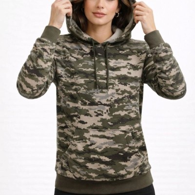 Kadın Kamuflaj Desenli 2 İplik 4 Mevsim Kapüşonlu Kanguru Cepli Hoodie Sweatshirt - Kamuflaj Kadın Kamuflaj Desenli 2 İplik 4 Mevsim Kapüşonlu Kanguru Cepli Hoodie Sweatshirt - Kamuflaj