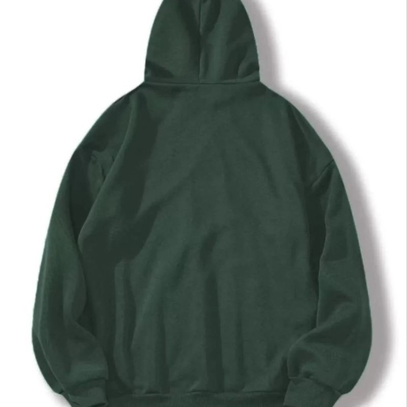 Kadın Kapüşonlu Kanguru Cepli 3 İplik Pamuklu Düz Hoodie Sweatshirt - Haki Kadın Kapüşonlu Kanguru Cepli 3 İplik Pamuklu Düz Hoodie Sweatshirt - Haki