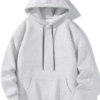 Kadın Kapüşonlu Kanguru Cepli 3 İplik Pamuklu Oversize Hoodie Sweatshirt - Gri Kadın Kapüşonlu Kanguru Cepli 3 İplik Pamuklu Oversize Hoodie Sweatshirt - Gri