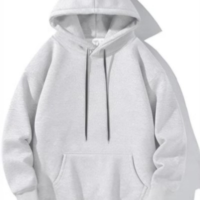 Kadın Kapüşonlu Kanguru Cepli 3 İplik Pamuklu Oversize Hoodie Sweatshirt - Gri Kadın Kapüşonlu Kanguru Cepli 3 İplik Pamuklu Oversize Hoodie Sweatshirt - Gri