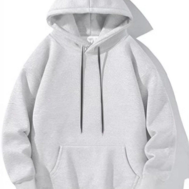 Kadın Kapüşonlu Kanguru Cepli 3 İplik Pamuklu Oversize Hoodie Sweatshirt - Gri Kadın Kapüşonlu Kanguru Cepli 3 İplik Pamuklu Oversize Hoodie Sweatshirt - Gri