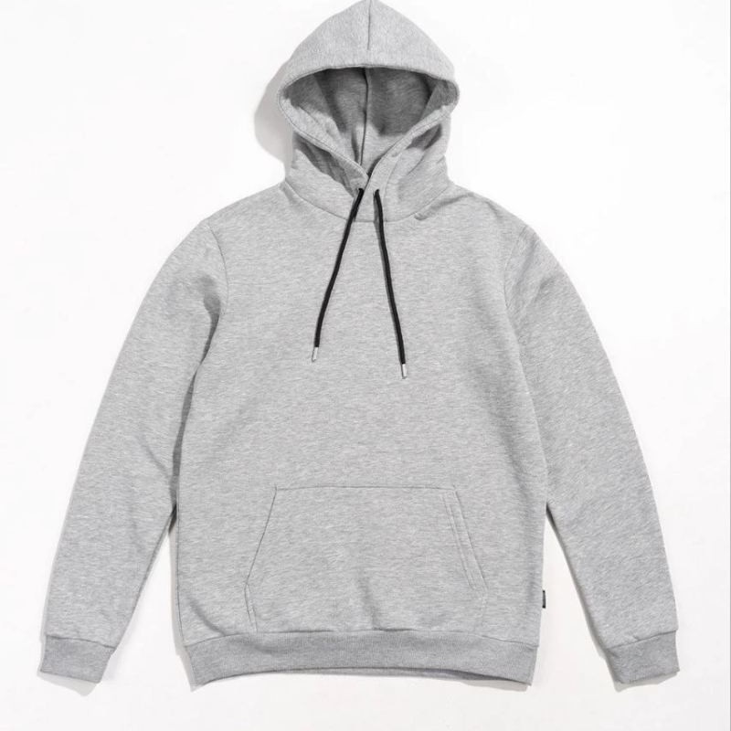 Kadın Kapüşonlu Kanguru Cepli 3 İplik Pamuklu Oversize Hoodie Sweatshirt - Gri Kadın Kapüşonlu Kanguru Cepli 3 İplik Pamuklu Oversize Hoodie Sweatshirt - Gri