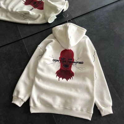 Kadın Kapüşonlu Kanguru Cepli Sweatshirt 3 İplik Pamuklu Baskılı Hoodie - Beyaz Kadın Kapüşonlu Kanguru Cepli Sweatshirt 3 İplik Pamuklu Baskılı Hoodie - Beyaz