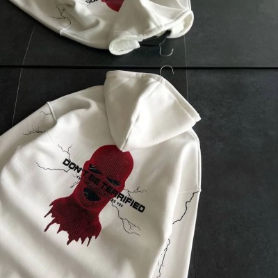 Kadın Kapüşonlu Kanguru Cepli Sweatshirt 3 İplik Pamuklu Baskılı Hoodie - Beyaz Kadın Kapüşonlu Kanguru Cepli Sweatshirt 3 İplik Pamuklu Baskılı Hoodie - Beyaz