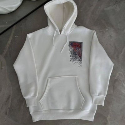 Kadın Kapüşonlu Kanguru Cepli Sweatshirt 3 İplik Pamuklu Baskılı Hoodie - Beyaz Kadın Kapüşonlu Kanguru Cepli Sweatshirt 3 İplik Pamuklu Baskılı Hoodie - Beyaz