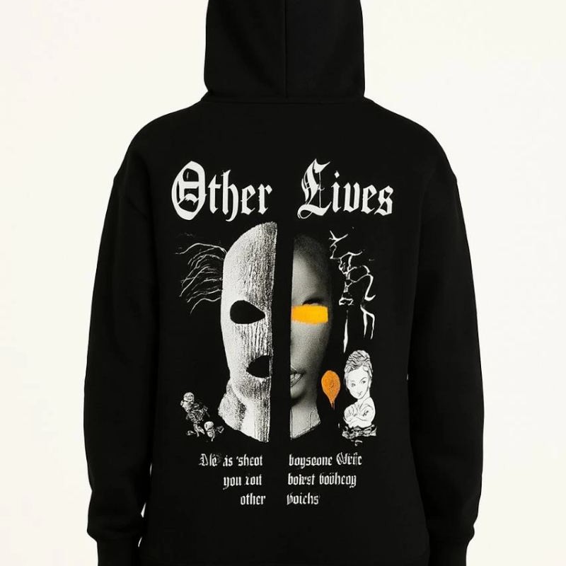 Kadın Kapüşonlu Kanguru Cepli Sweatshirt 3 İplik Pamuklu Baskılı Hoodie - Siyah Kadın Kapüşonlu Kanguru Cepli Sweatshirt 3 İplik Pamuklu Baskılı Hoodie - Siyah
