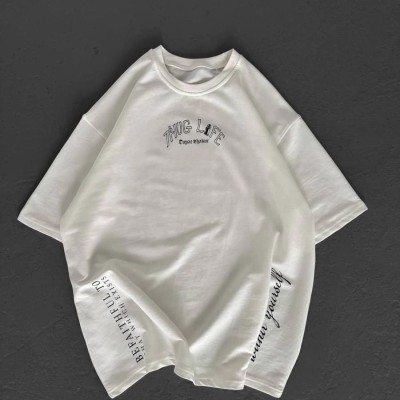 Kadın Kısa Kol Tişört Bisiklet Yaka Filistin Poşülü Baskılı T-Shirt - Beyaz Kadın Kısa Kol Tişört Bisiklet Yaka Filistin Poşülü Baskılı T-Shirt - Beyaz