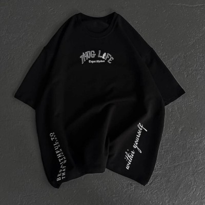 Kadın Kısa Kol Tişört Bisiklet Yaka Filistin Poşülü Baskılı T-Shirt - Siyah Kadın Kısa Kol Tişört Bisiklet Yaka Filistin Poşülü Baskılı T-Shirt - Siyah
