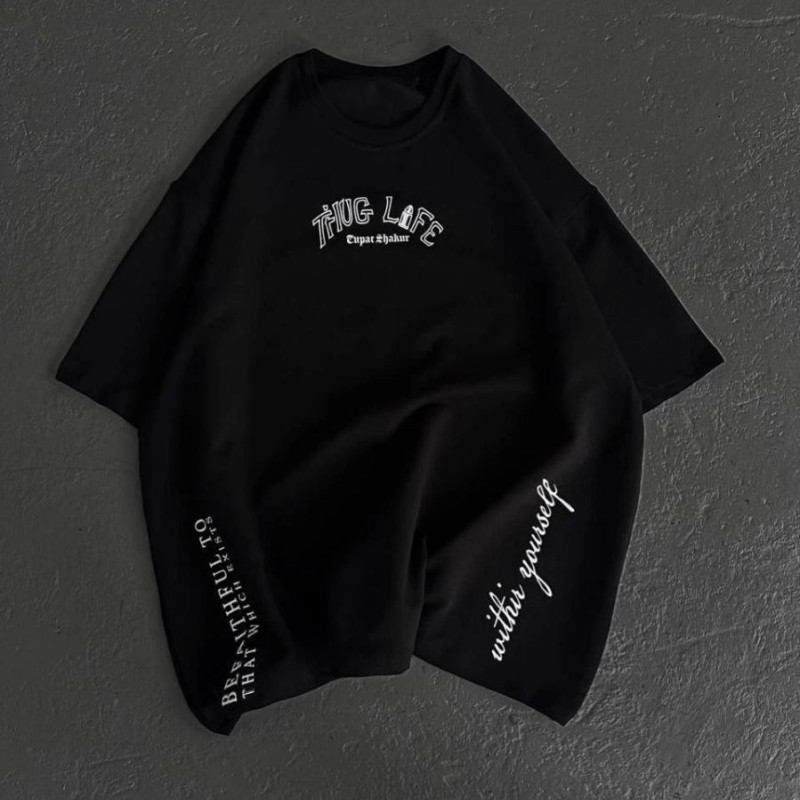 Kadın Kısa Kol Tişört Bisiklet Yaka Filistin Poşülü Baskılı T-Shirt - Siyah Kadın Kısa Kol Tişört Bisiklet Yaka Filistin Poşülü Baskılı T-Shirt - Siyah