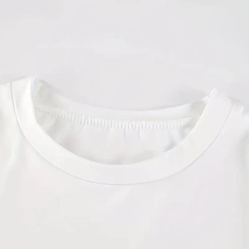 Kadın Kısa Kol Yazlık Tişört Bisiklet Yaka Baskılı Oversize T-Shirt - Beyaz Kadın Kısa Kol Yazlık Tişört Bisiklet Yaka Baskılı Oversize T-Shirt - Beyaz