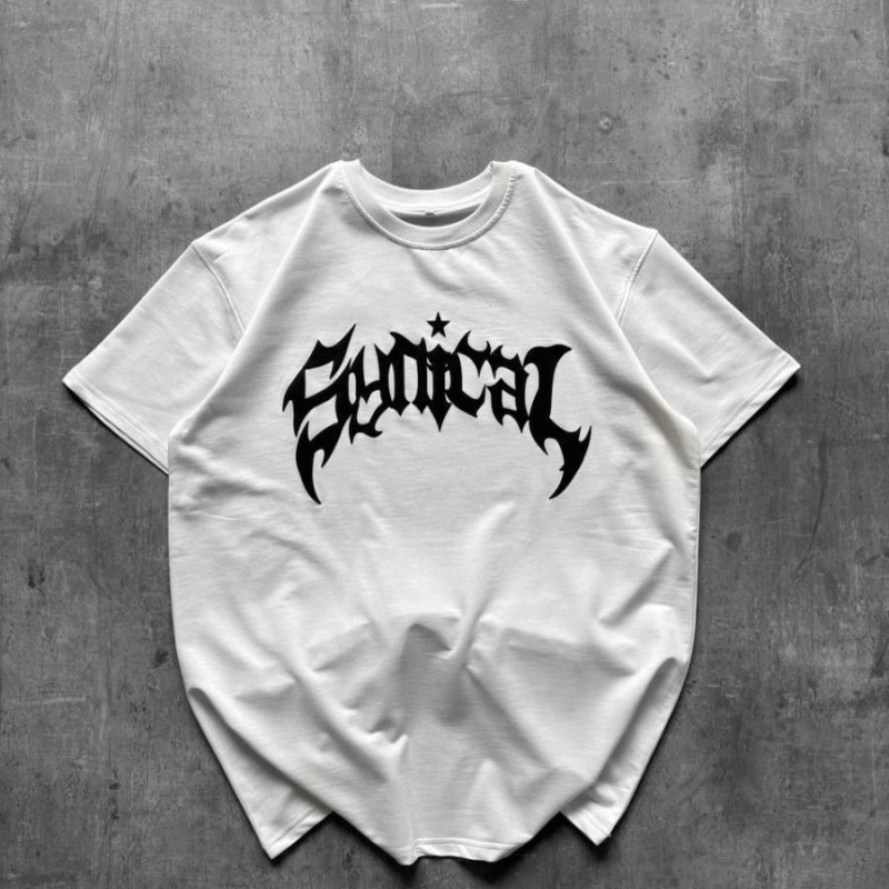 Kadın Kısa Kol Yazlık Tişört Bisiklet Yaka Baskılı Oversize T-Shirt - Beyaz Kadın Kısa Kol Yazlık Tişört Bisiklet Yaka Baskılı Oversize T-Shirt - Beyaz